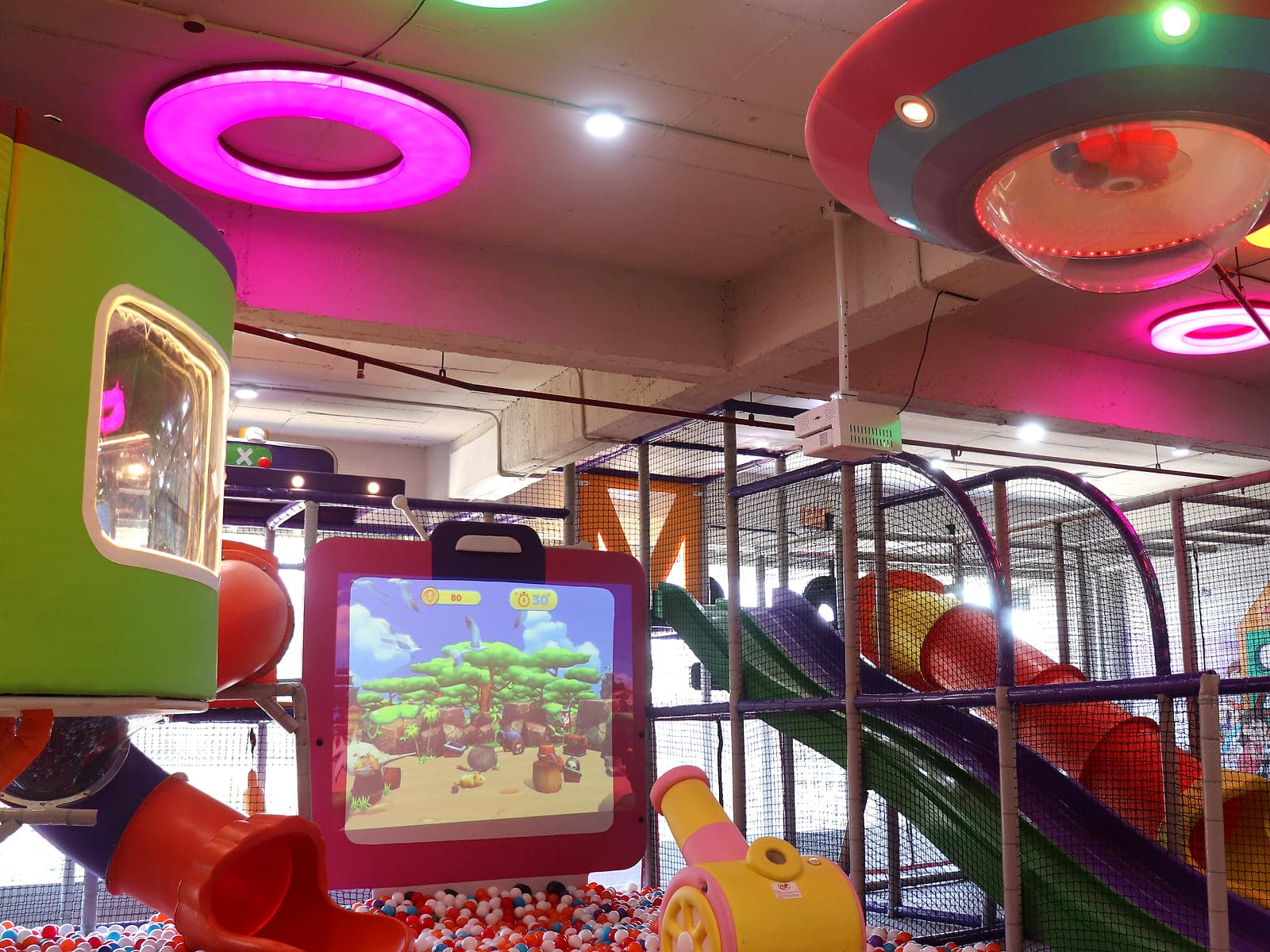 Interactive Game Screens at Little Peppe indoor kids play zone, Aluva Kochi