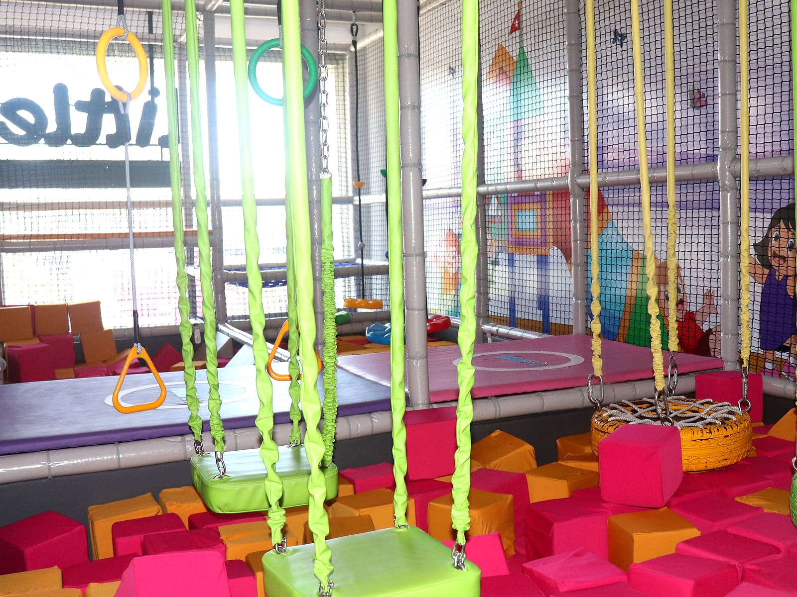 Ninja Course & Rope Swings at Little Peppe indoor kids play zone, Aluva Kochi