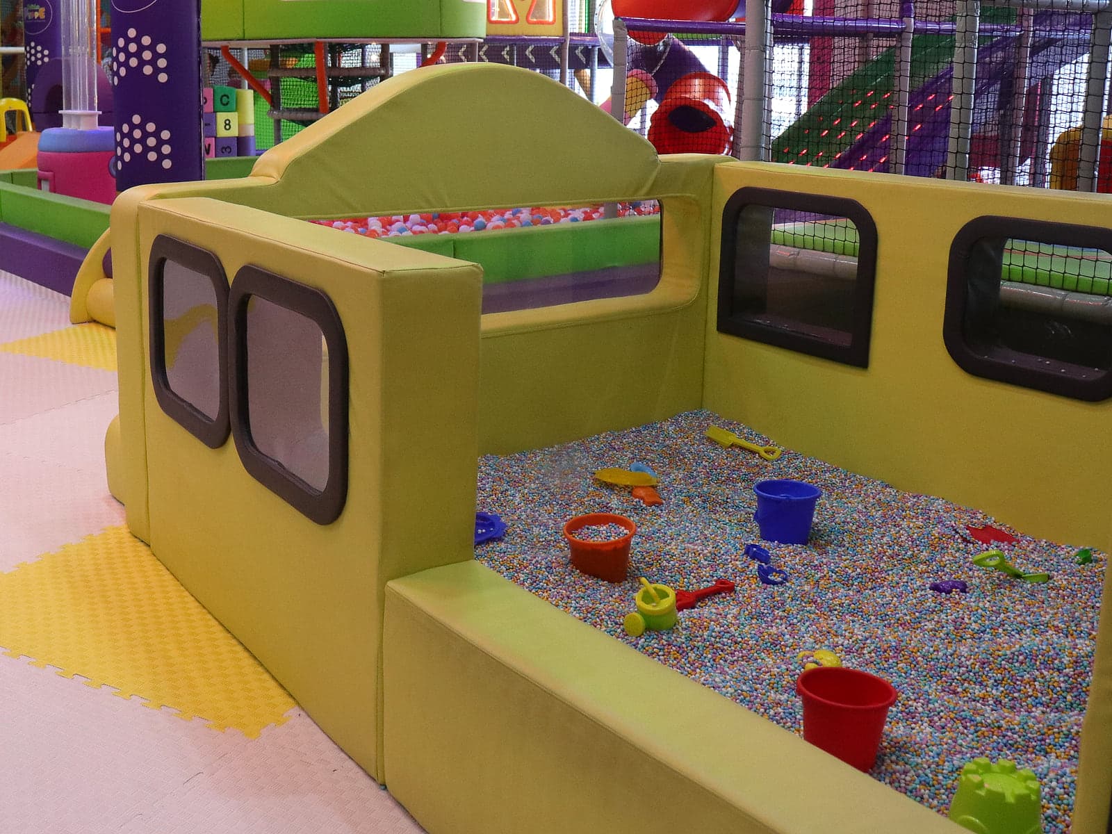 The Sand Play Bus at Little Peppe indoor kids play zone, Aluva Kochi